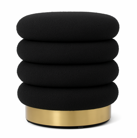 Roma Storage Ottoman - Black