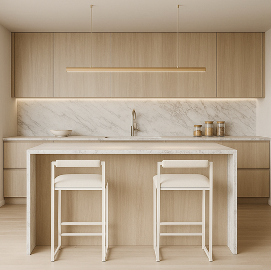 La Maison Boucle Bar Stool - White Boucle