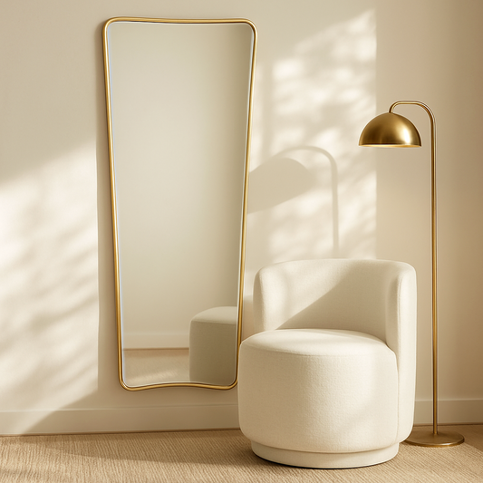 Pierre Gold Frame Decorative Wall Mirror - Furniture Hire