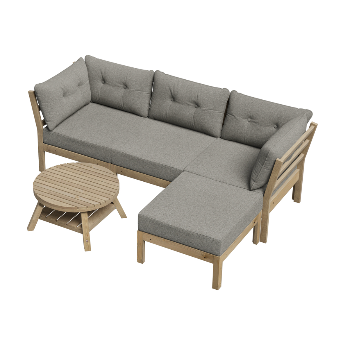 Driftwood Outdoor Lounge Set 5 Piece - Beige