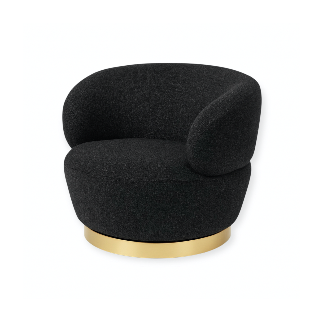 Luna Swivel Armchair - Black