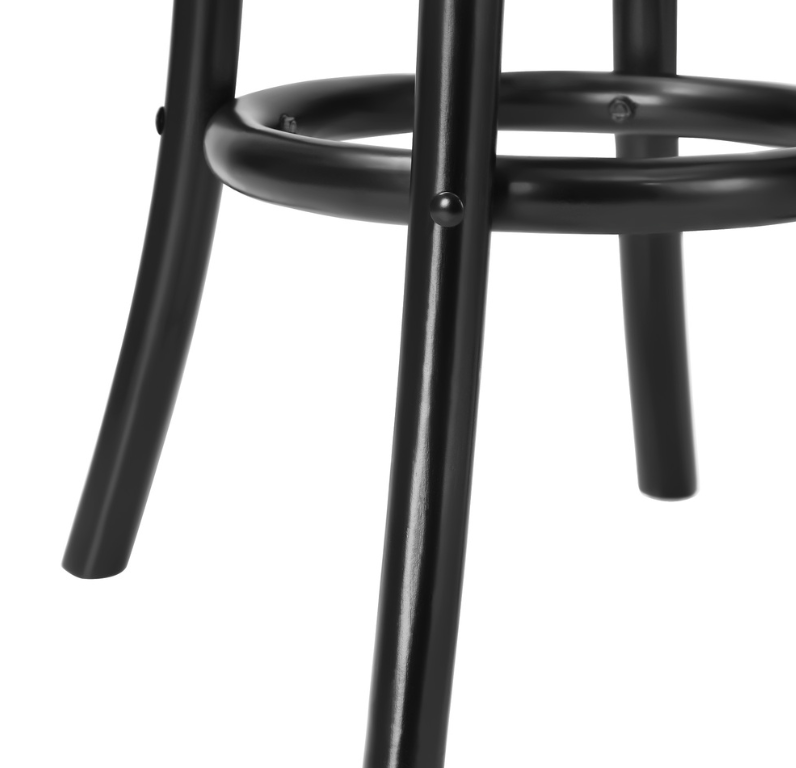 Aston Rattan Bar Stool - Black - Set of Two