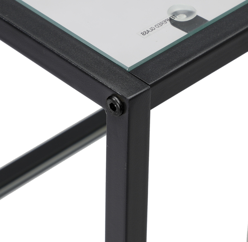 Embler 3 Tier Hallway Console Table - Black