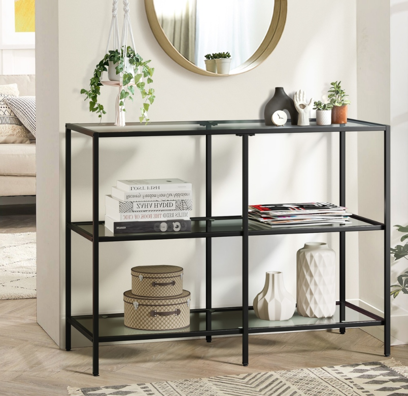 Embler 3 Tier Hallway Console Table - Black