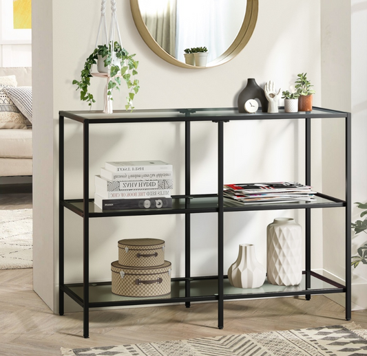 Embler 3 Tier Hallway Console Table - Black
