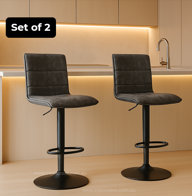 Vespa Vintage Bar Stool - Grey - Set of Two – modern bar stool by Interior Ave