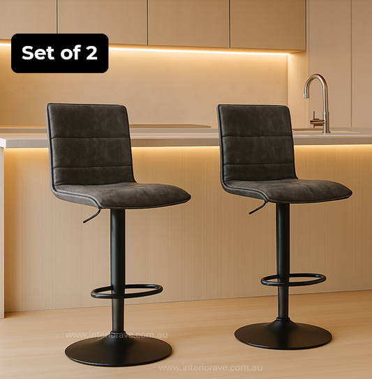 Vespa Vintage Bar Stool - Grey - Set of Two – modern bar stool by Interior Ave