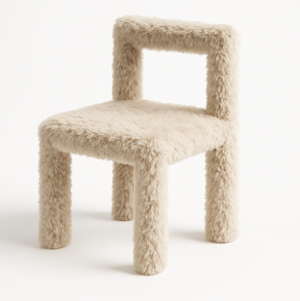Forma Taupe Sheepskin Dining Chair – furniture piece by Interior Ave