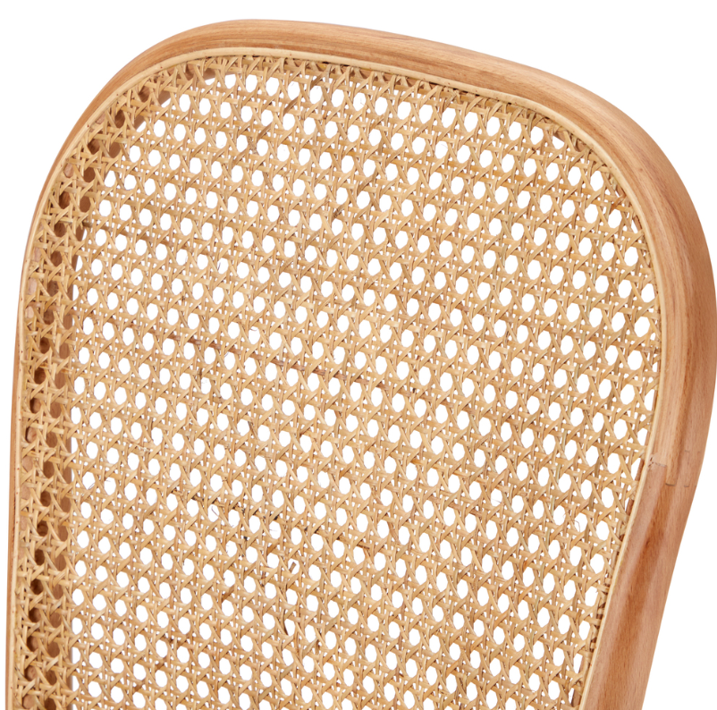Riviera Wood Rattan Cafe Dining Chair - Natural - Set of Two