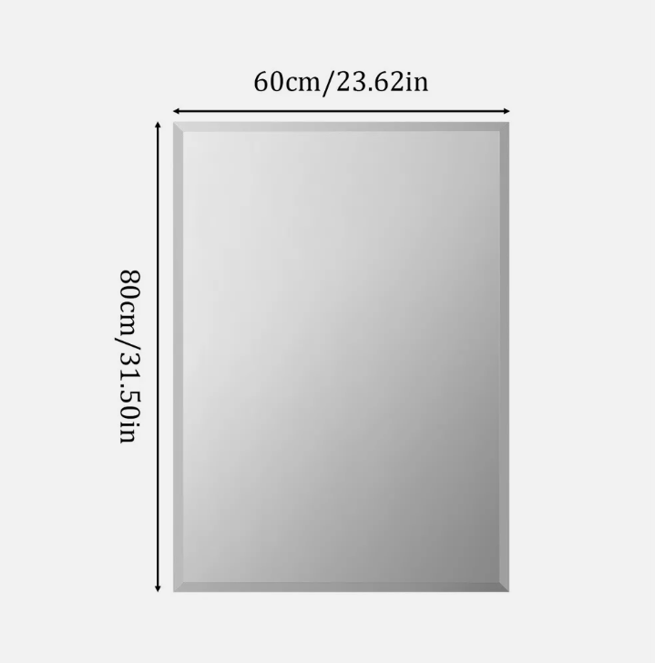 Regent Rectangle Frameless Wall Mirror