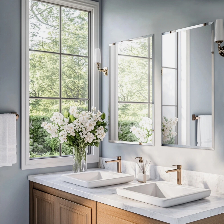 Regent Rectangle Frameless Wall Mirror