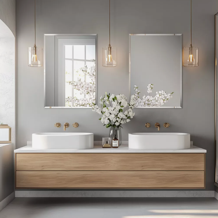 Regent Rectangle Frameless Wall Mirror