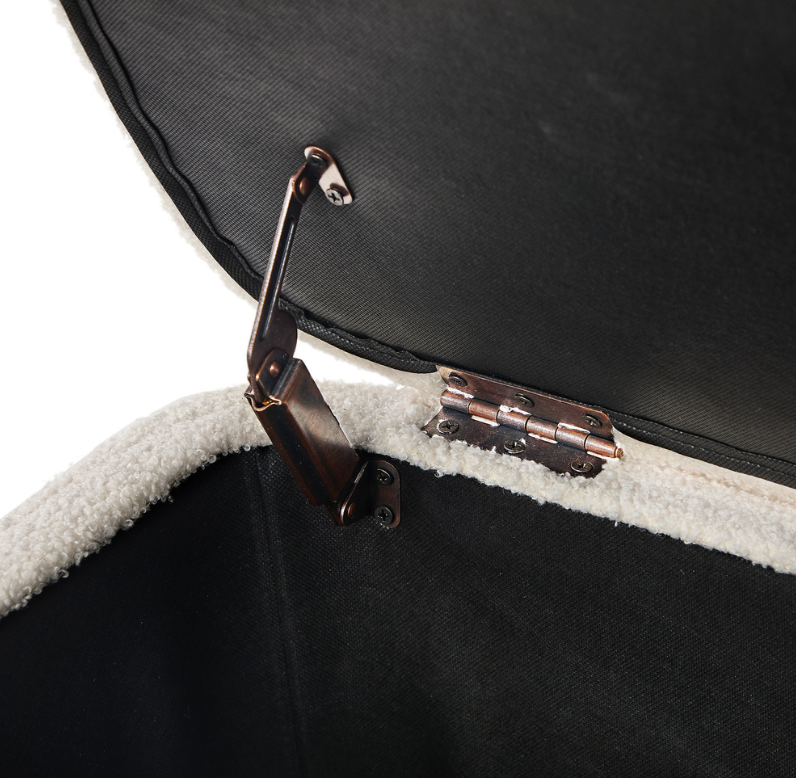 Orion Storage Bench Ottoman - Off White