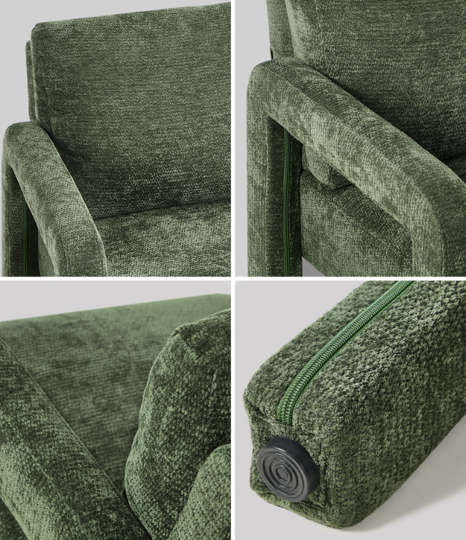 Olive Velvet Occasional Chair