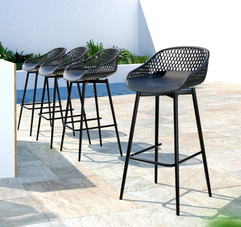 Cascade Outdoor Bar Stool - Set of Two – modern bar stool by Interior Ave