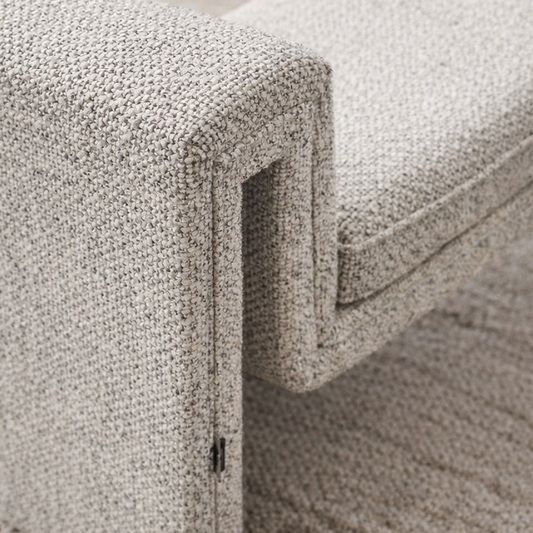 Solace Tweed Bench - Frosted Grey | Stylish Bedroom Bench By Interior Ave