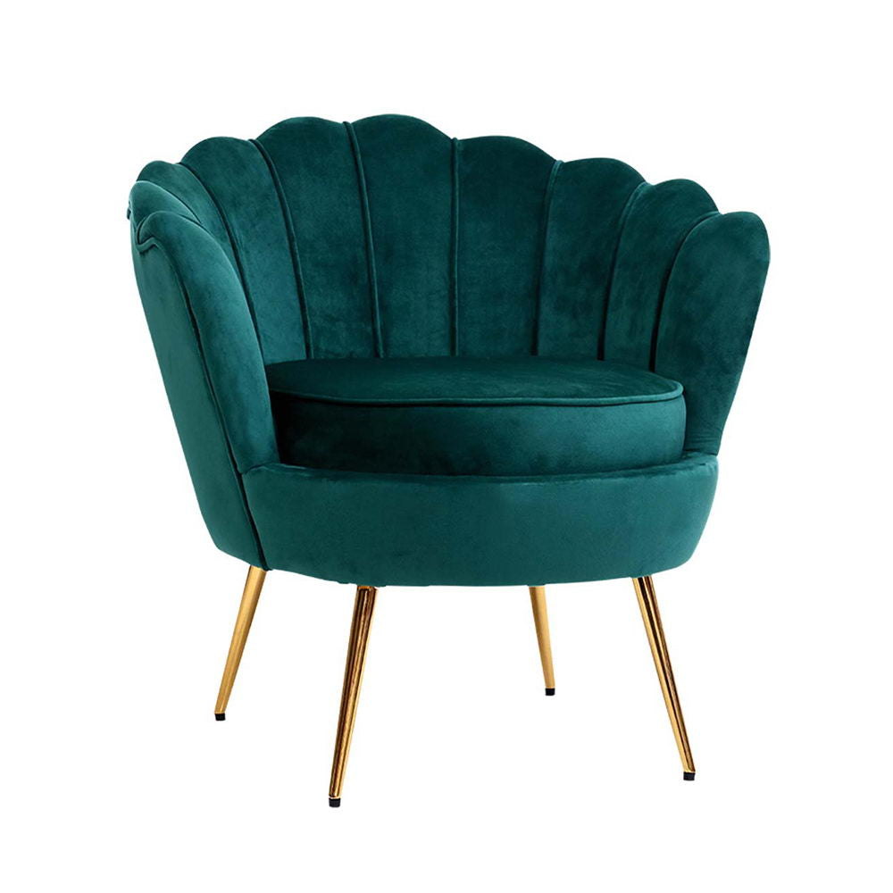 Shell Accent Chair Emerald Green Interior Ave1