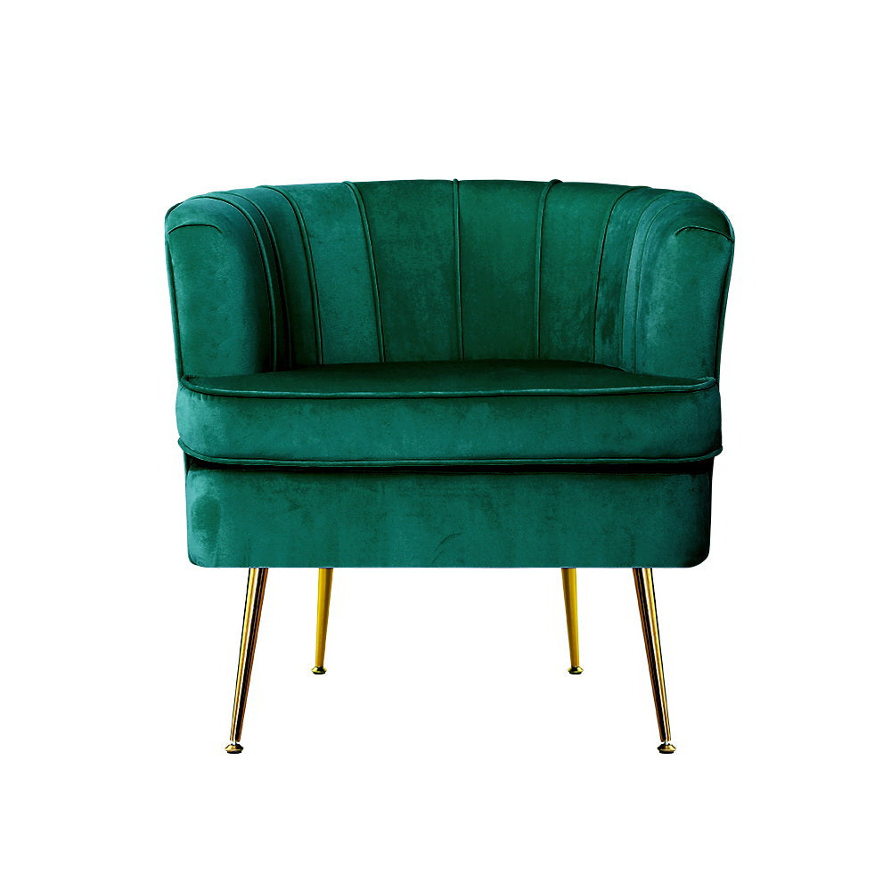 Duke Velvet Armchair - Green – modern armchair by Interior Ave