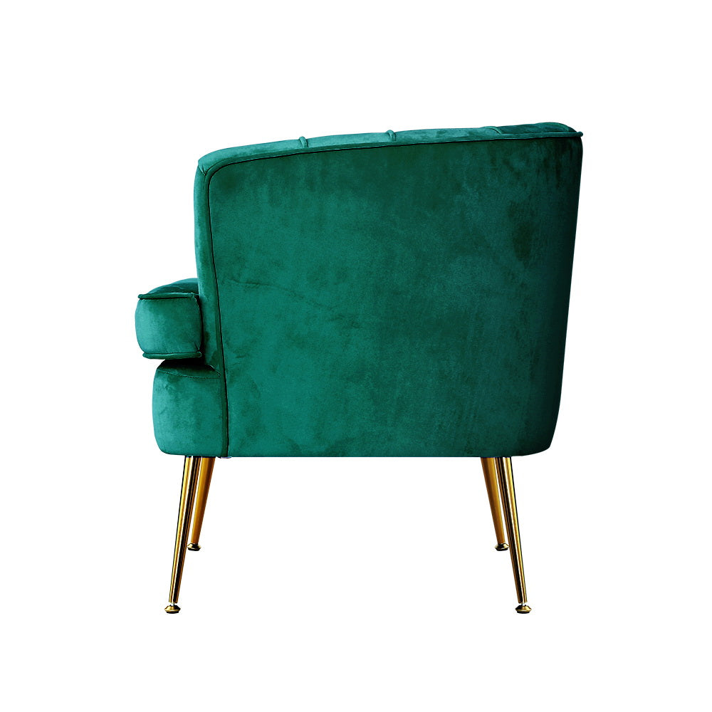 Duke Velvet Armchair - Green – modern armchair by Interior Ave