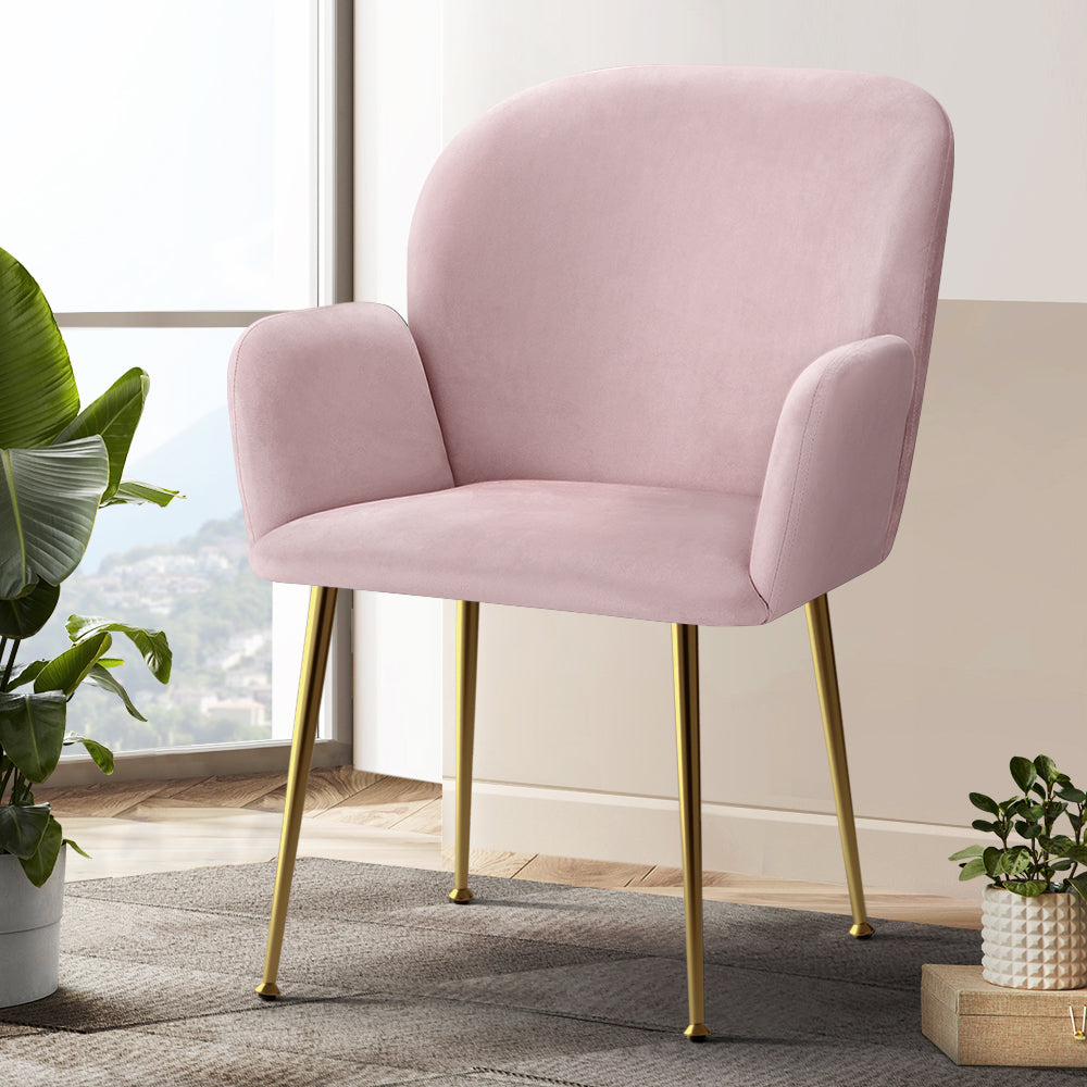 Azure Pink Chair - Set of Two – luxury accent chair by Interior Ave