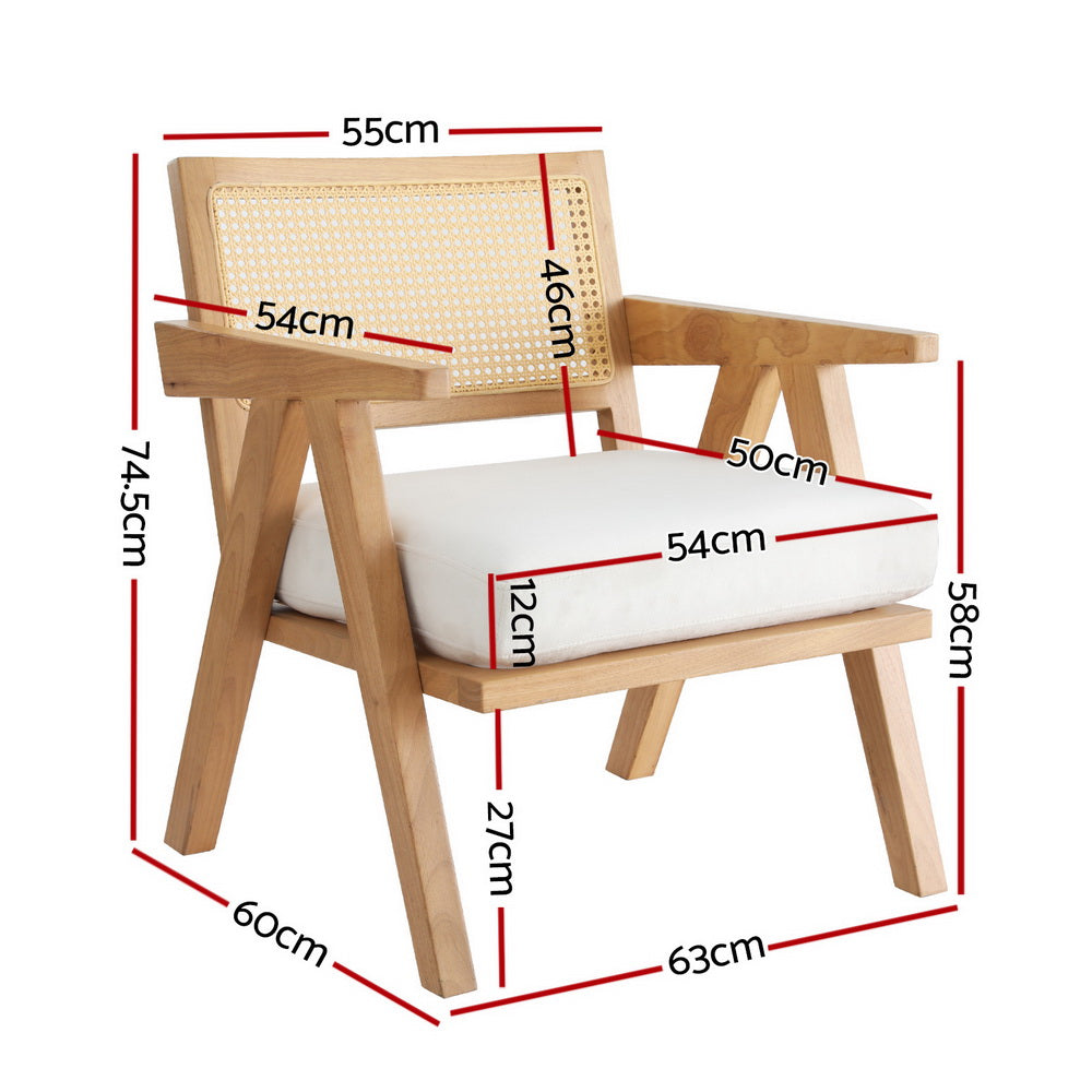 Eloise Rattan Armchair – Natural Finish – modern armchair by Interior Ave