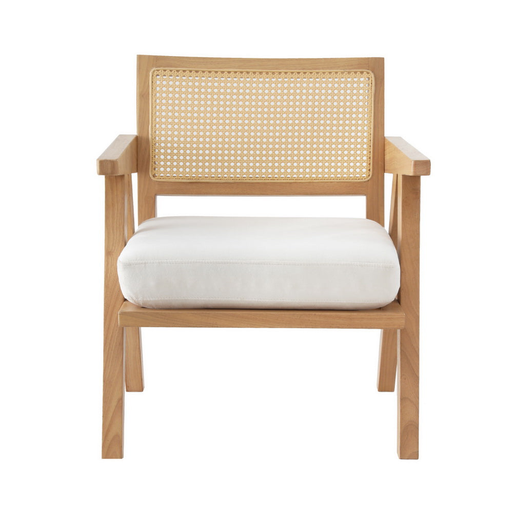 Eloise Rattan Armchair – Natural Finish – modern armchair by Interior Ave