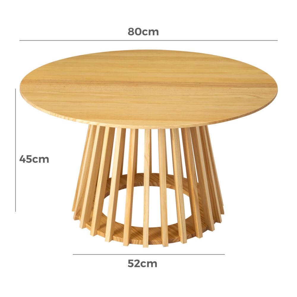 Haven Silhouette Coffee Table - 80cm - Natural