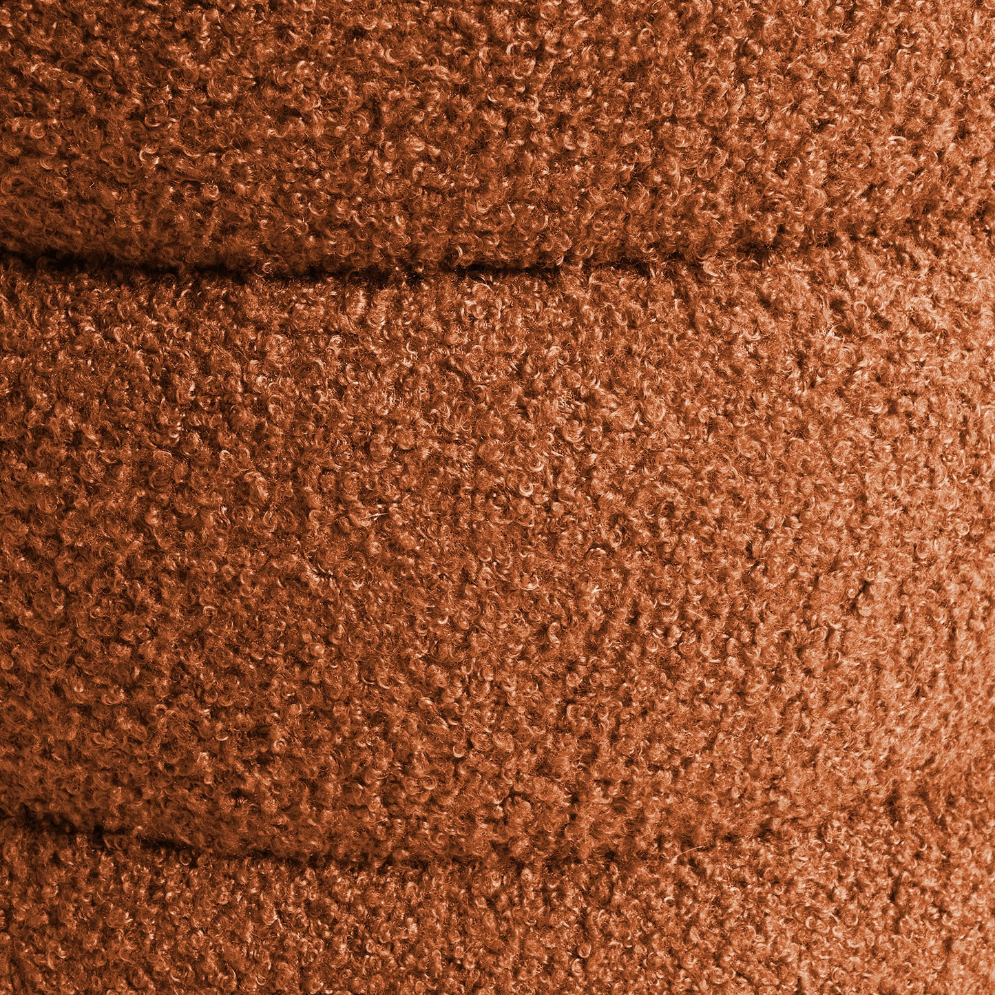 Calista Round Teddy Ottoman -Terracota – modern ottoman or footstool by Interior Ave