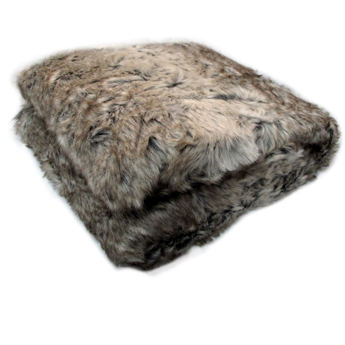 Faux Fur Animal Assorted Throw Rug Wolf – premium furniture by Interior Ave