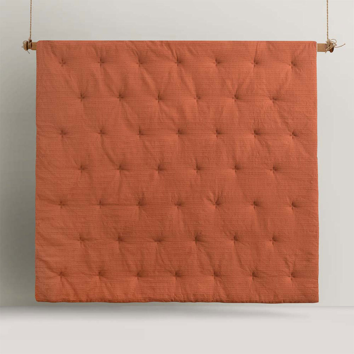 Papaya Waffle Comforter Set - Queen