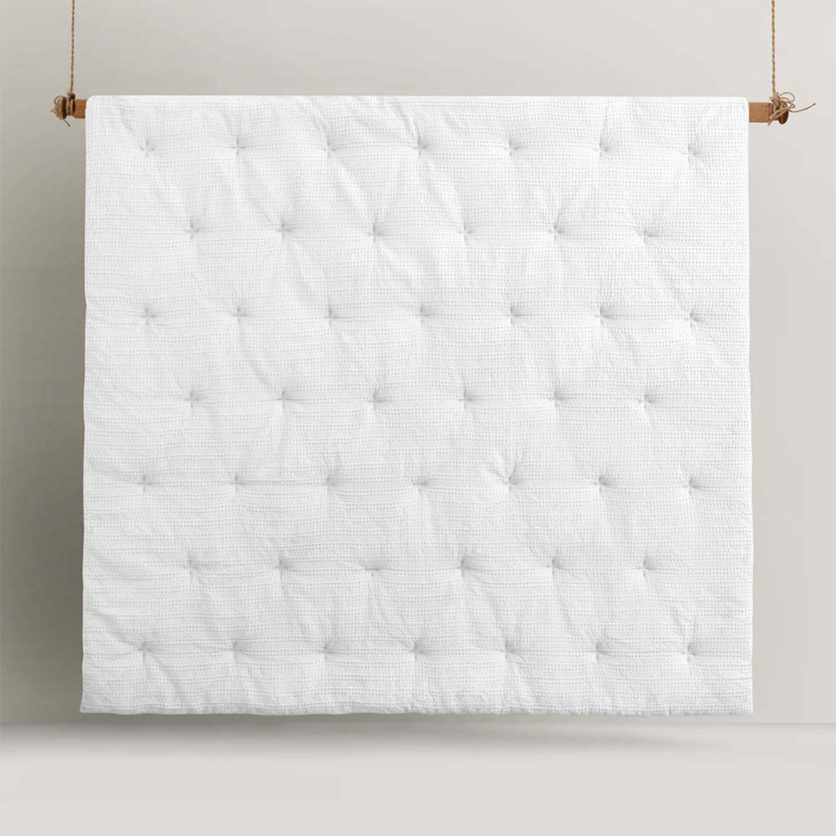 White Waffle Comforter Set - King