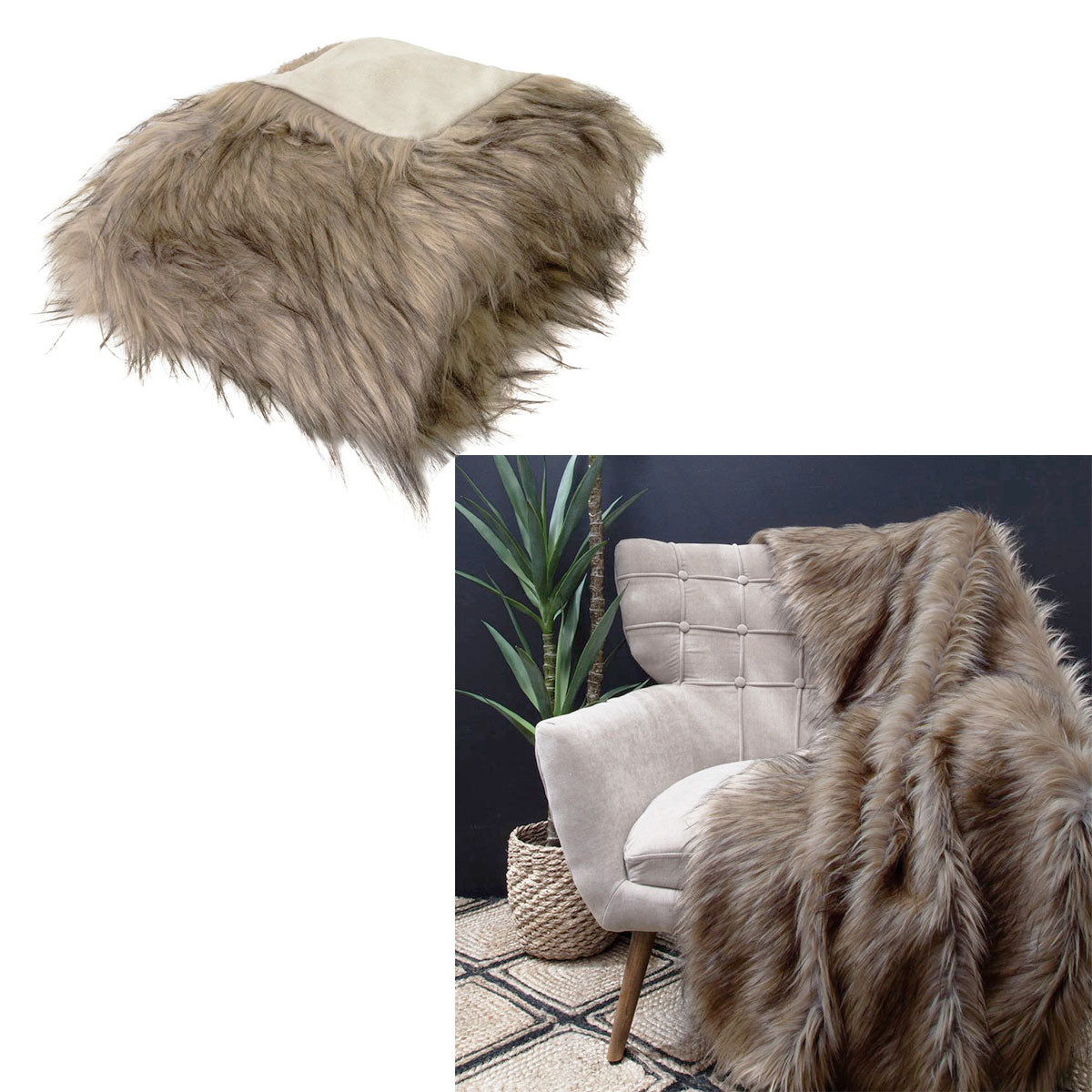 Elk Faux Fur Throw – premium furniture by Interior Ave