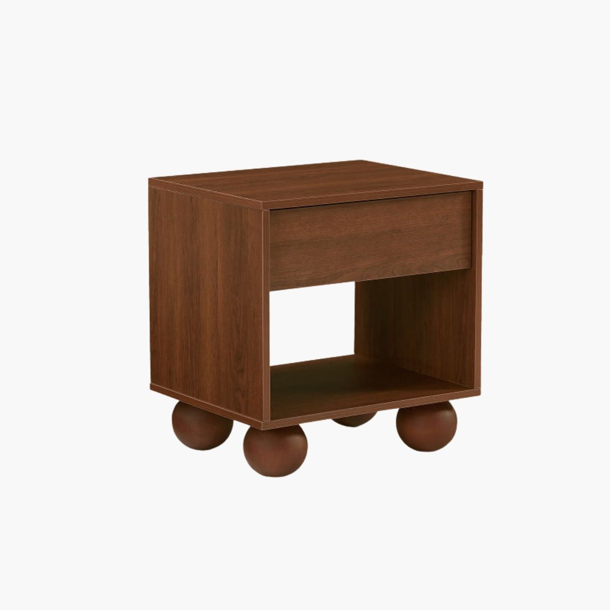 Japandi Bedside Table - Walnut