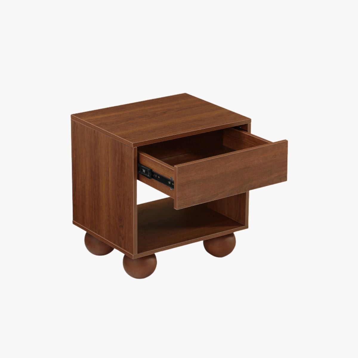 Japandi Bedside Table - Walnut