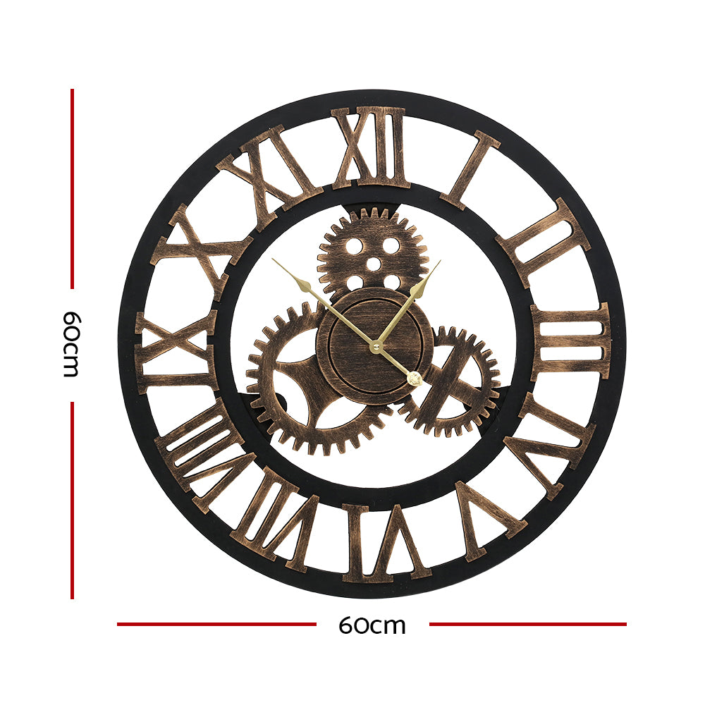 Large Industrial Steampunk Wall Clock - 60cm