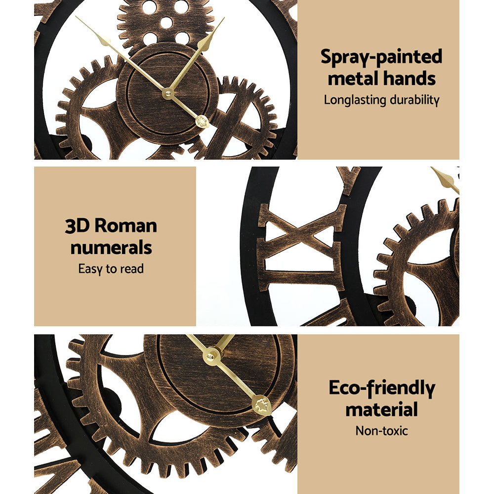 Large Industrial Steampunk Wall Clock - 60cm