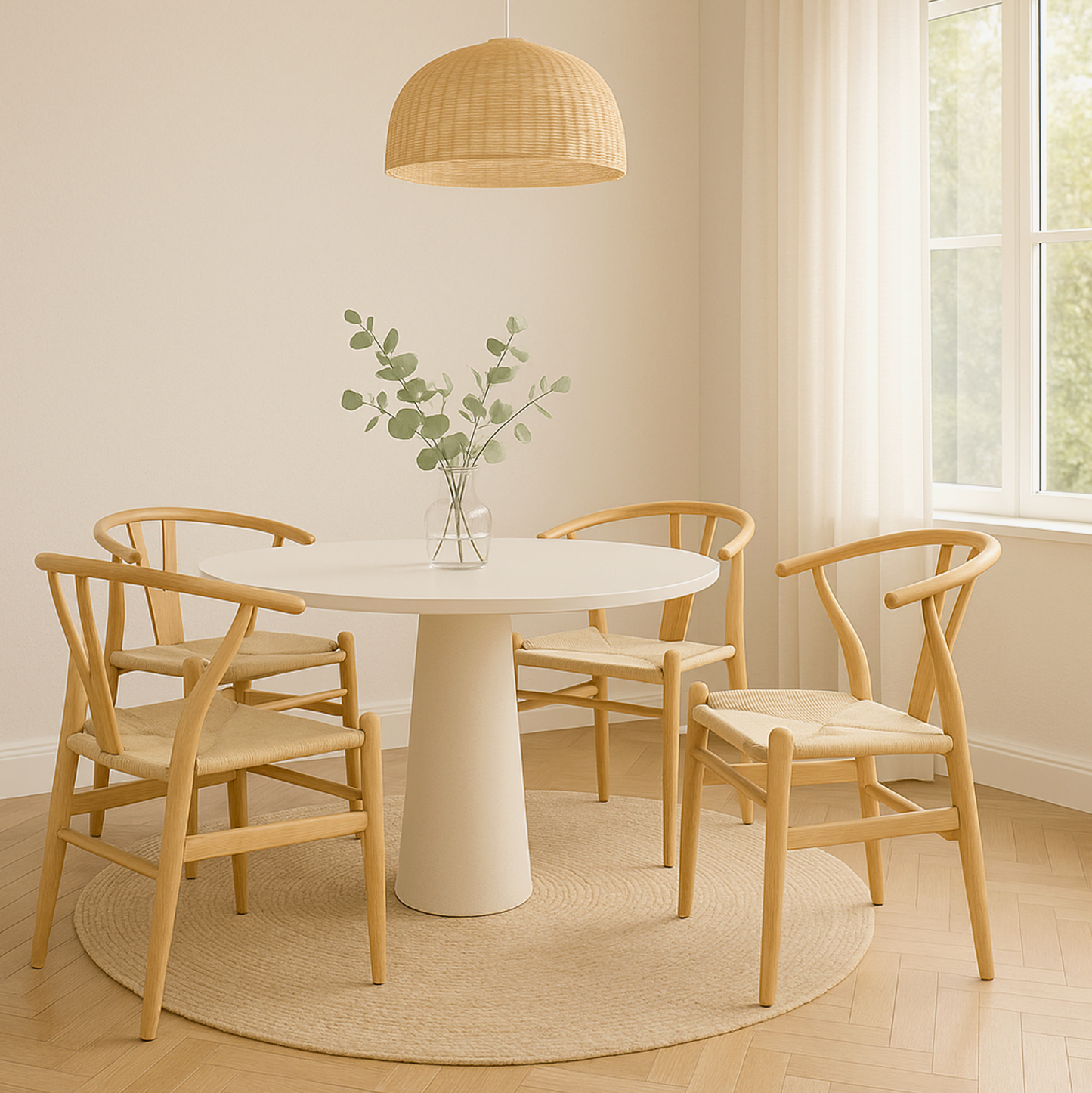 Wishbone Dining Chair - Natural – luxury accent chair by Interior Ave