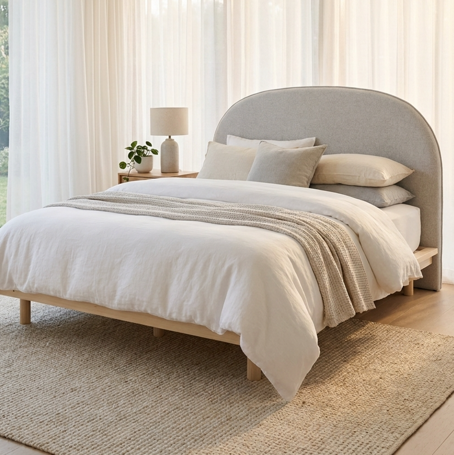 Audrey Natural Bed base - Double