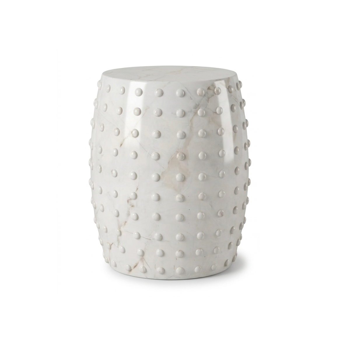 Atelier Noir Studded Side Table - Calacutta Ivory