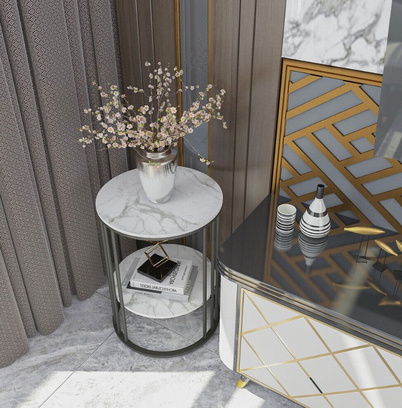 Marble Stone Side Table