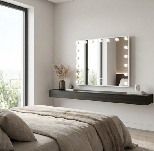 Hollywood Lux Framed LED Makeup Mirror - XL – Designer mirror by Interior Ave