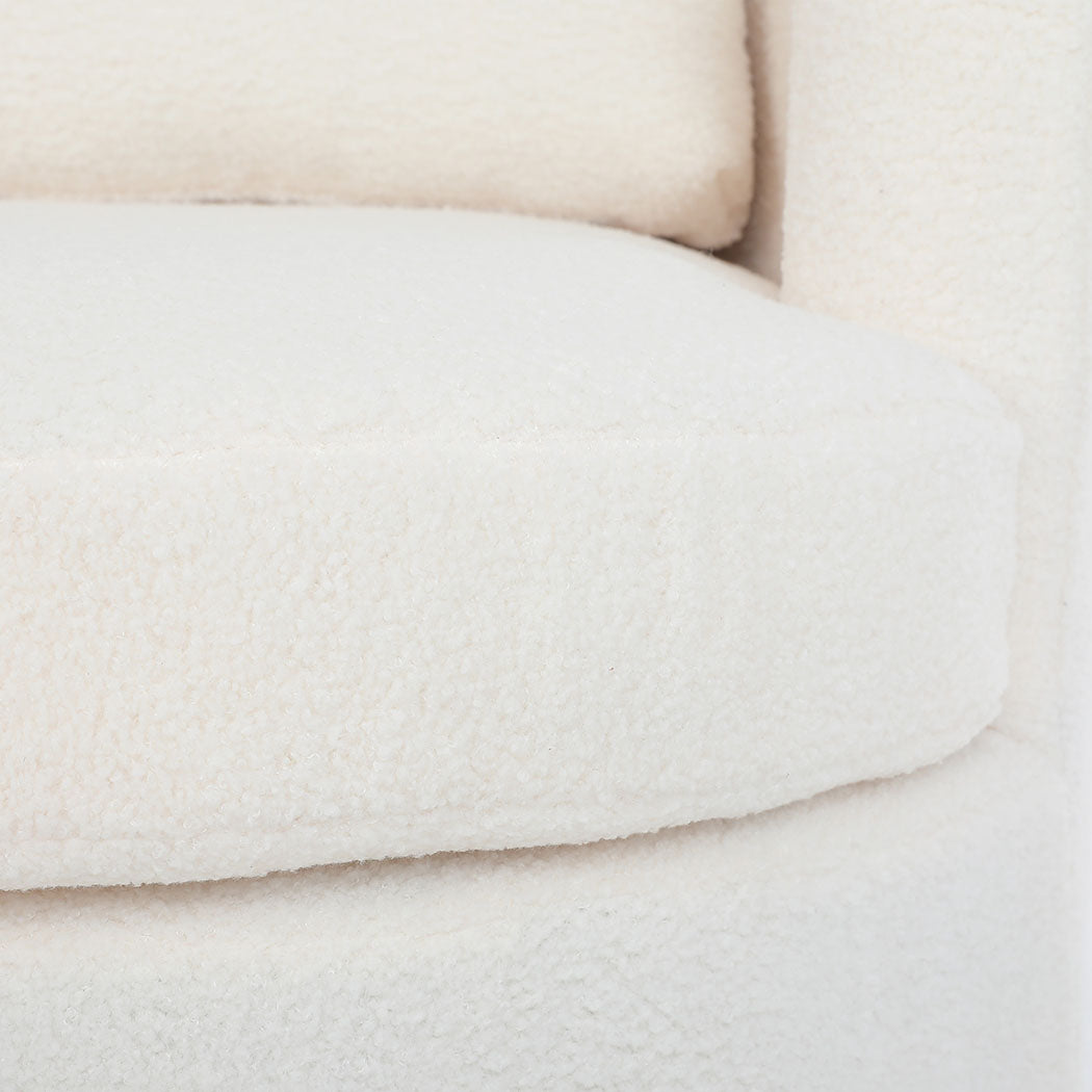 Alexa Swivel Boucle Chair - White – furniture piece by Interior Ave