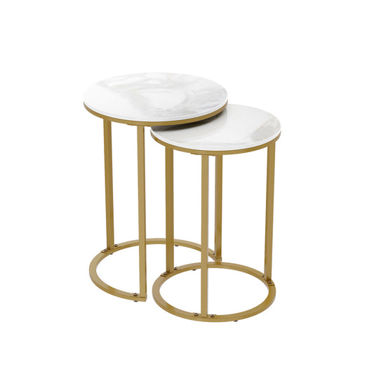 Diva Nested Side Table Set - Gold