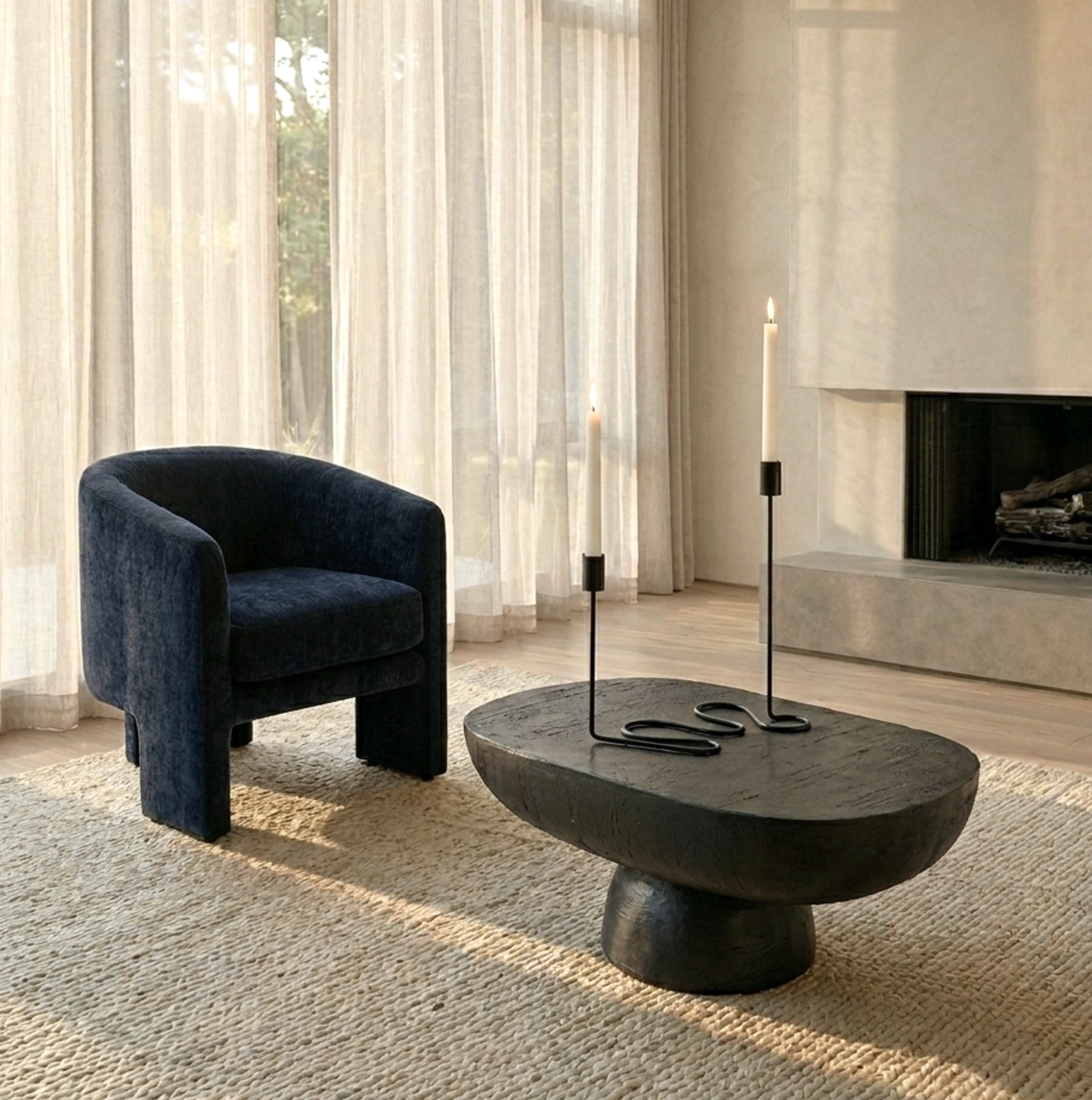 Memphis Accent Chair - Midnight Blue