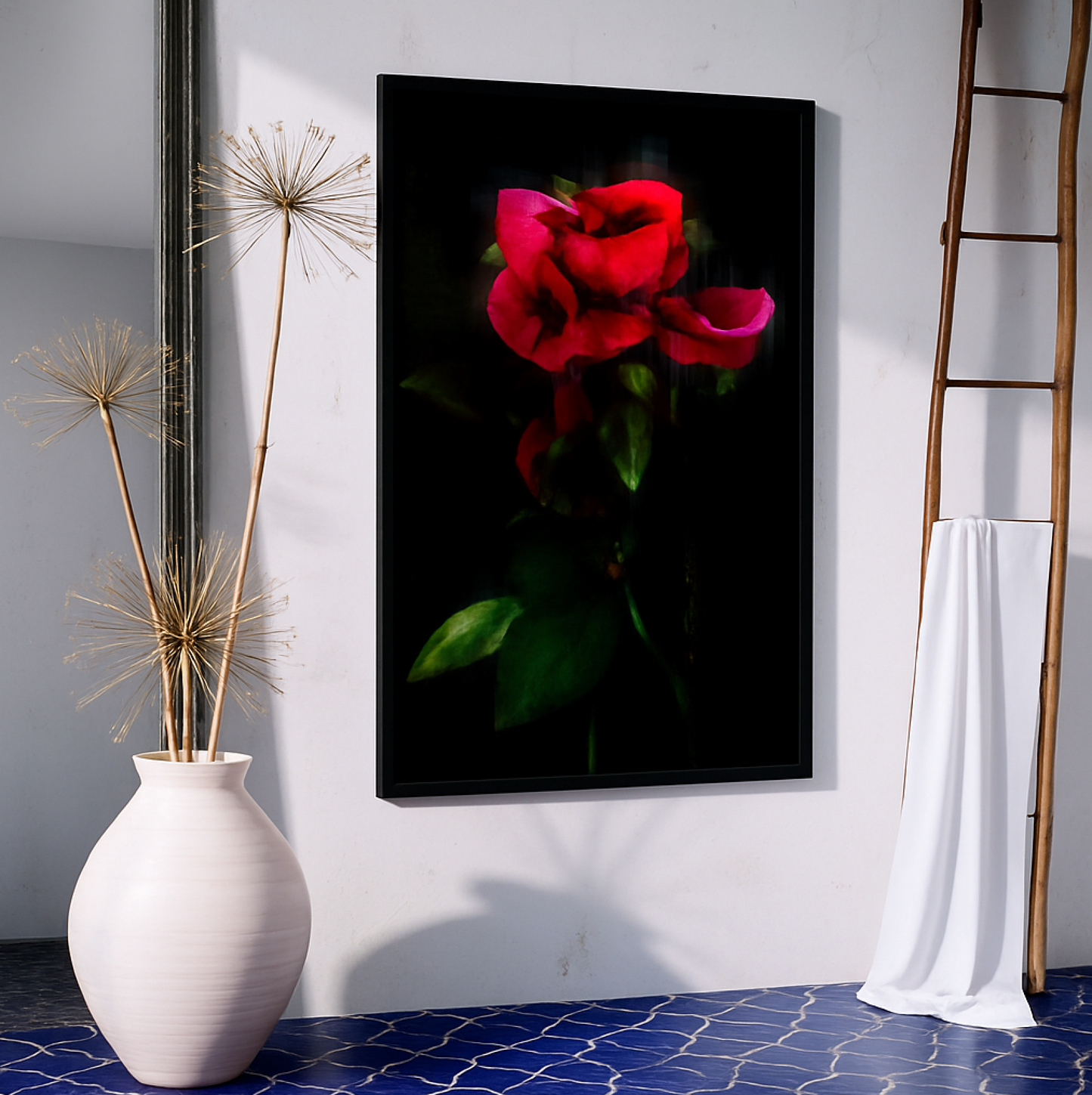 Rose Quartz wall art available as canvas print or floating framed artwork