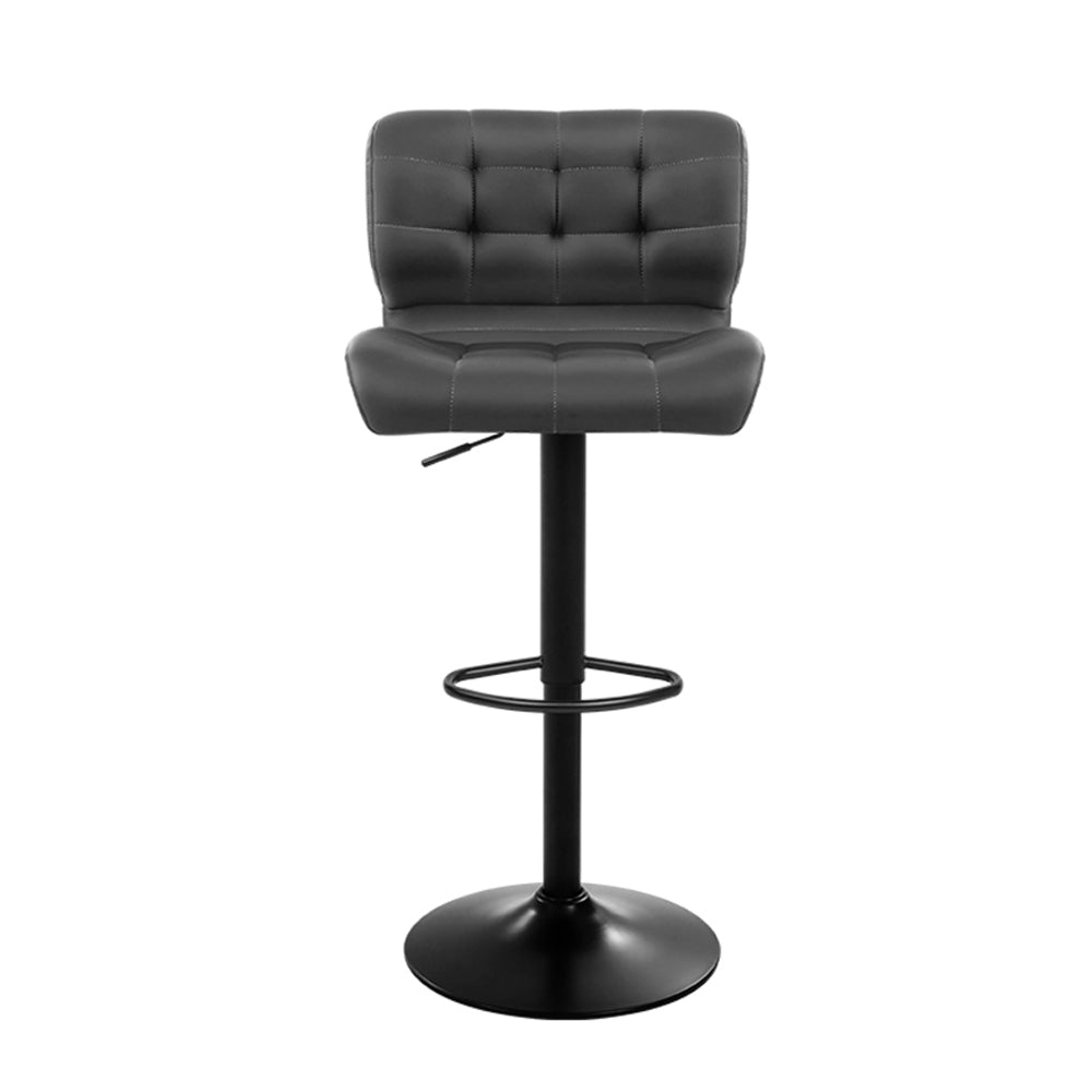 Byron Padded Bar Stool - Charcoal Grey - Set of Two