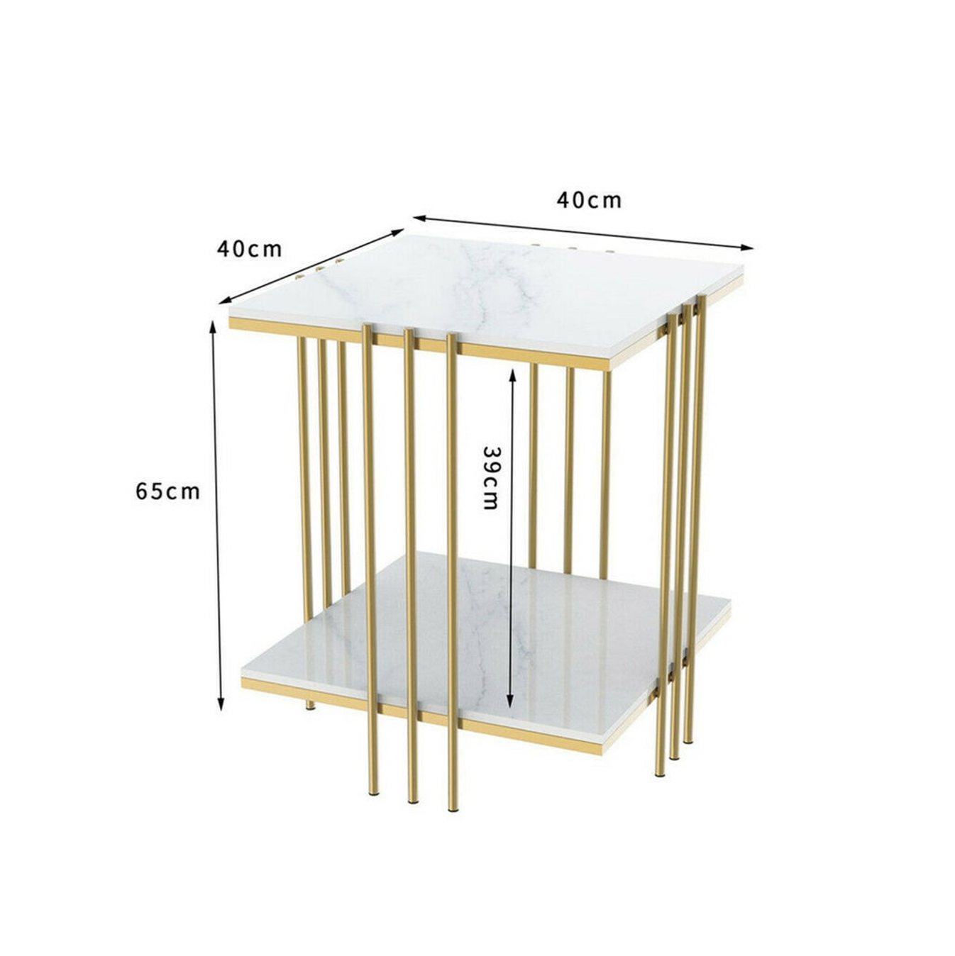 Square Marble Stone Side Table