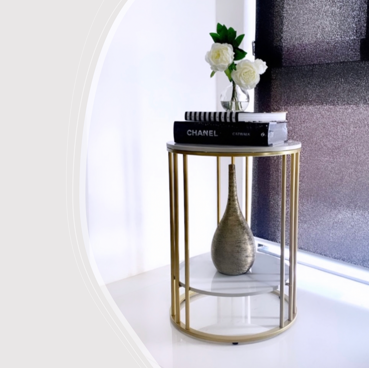 Cleo Marble Stone Side Table – premium furniture by Interior Ave