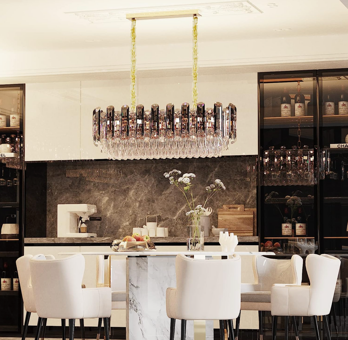 Gigi Crystal Chandelier Rectangle