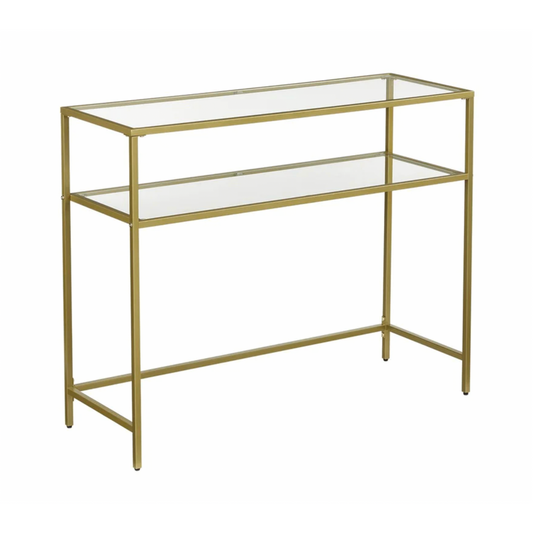 Embler 2 Tier Hallway Console Table - Gold